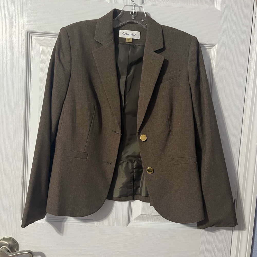 Women’s Calvin Klein Brown Suit Jacket.